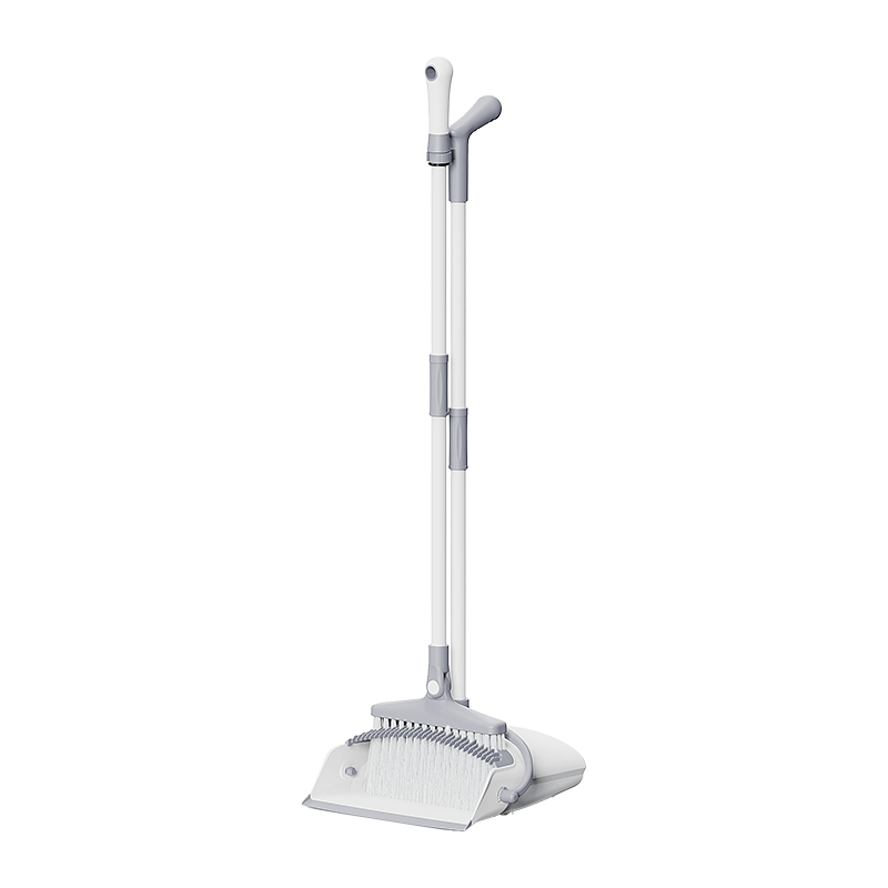 35' Standing Broom and Dustpan Set with 180°Rotating Broom Head