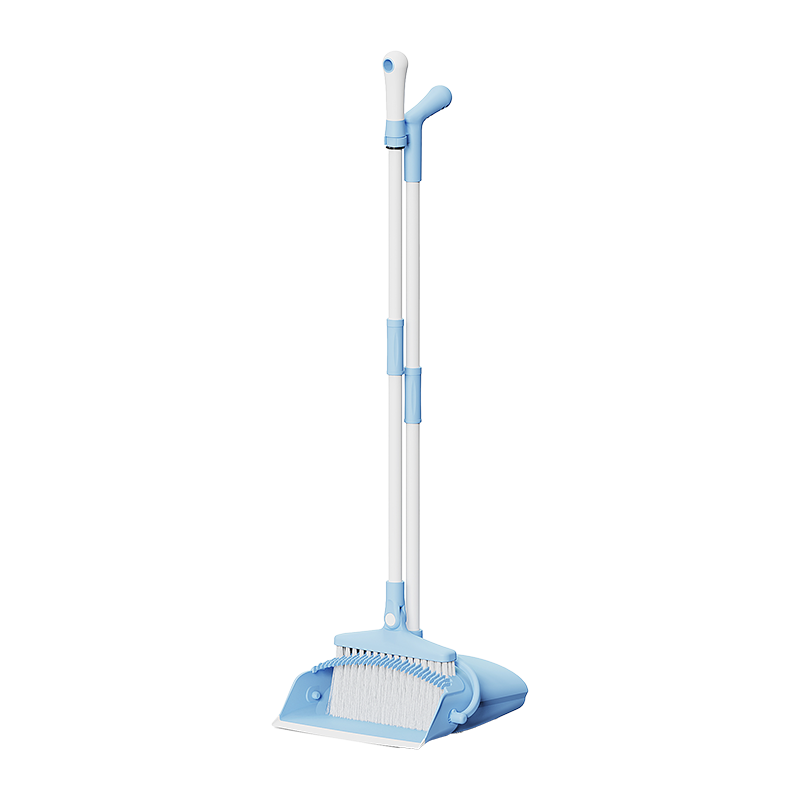 35' Standing Broom and Dustpan Set with 180°Rotating Broom Head