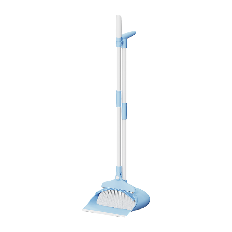 35' Broom and Dustpan Set with 180°Rotating Broom Head