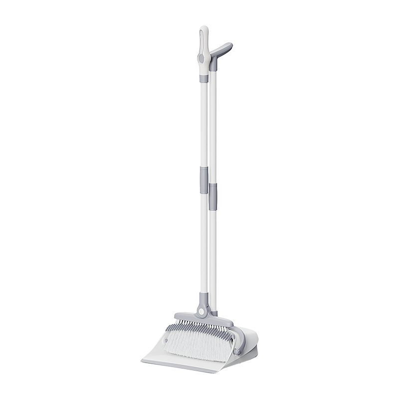 35' Standing Broom and Dustpan Set with 180°Rotating Broom Head