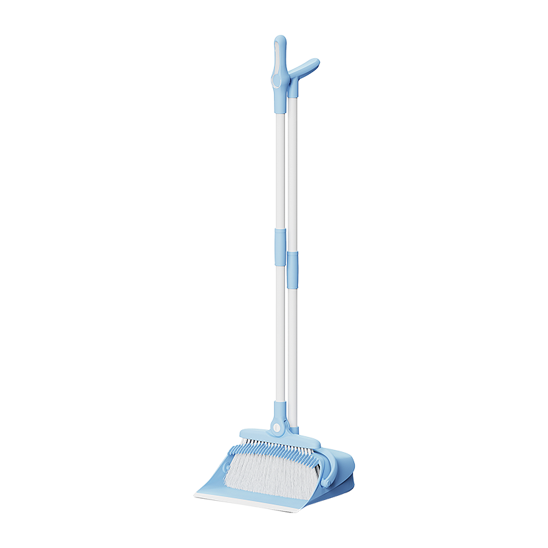 35' Standing Broom and Dustpan Set with 180°Rotating Broom Head