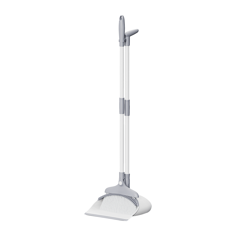 35' Broom and Dustpan Set with 180°Rotating Broom Head