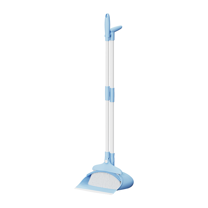 35' Broom and Dustpan Set with 180°Rotating Broom Head