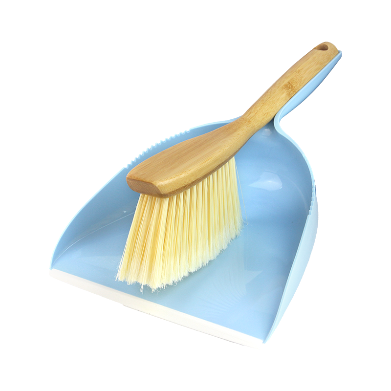 Mini Dustpan and Brush Set with Bamboo Handle